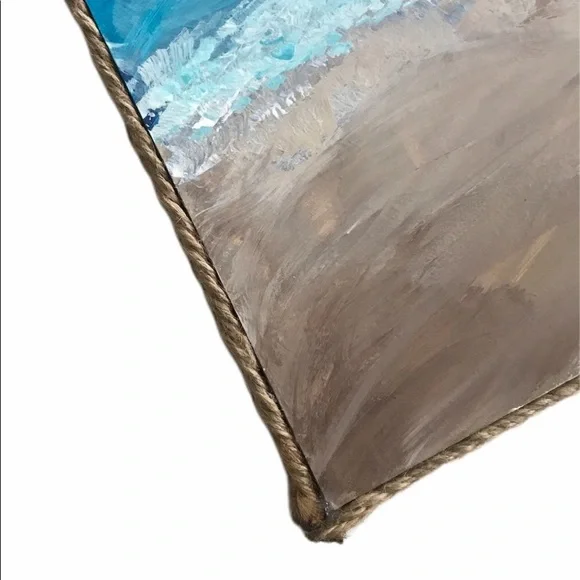 Hand painted acrylic palm beach wall decor